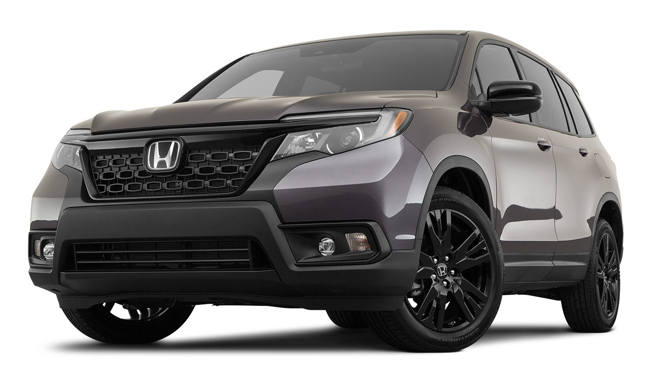 2019 Honda Passport Sport Front Drivers Side Angle in Black